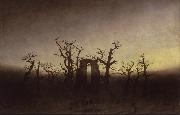 Caspar David Friedrich Abbey under Oak Trees (mk09) oil painting on canvas